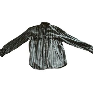 Vintage Striped Shirt with Graphic Detail